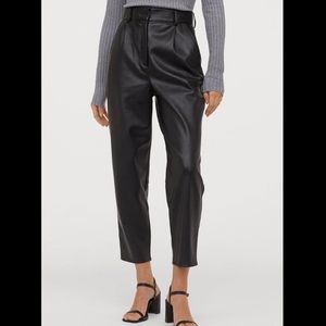H&M Faux-leather Trousers